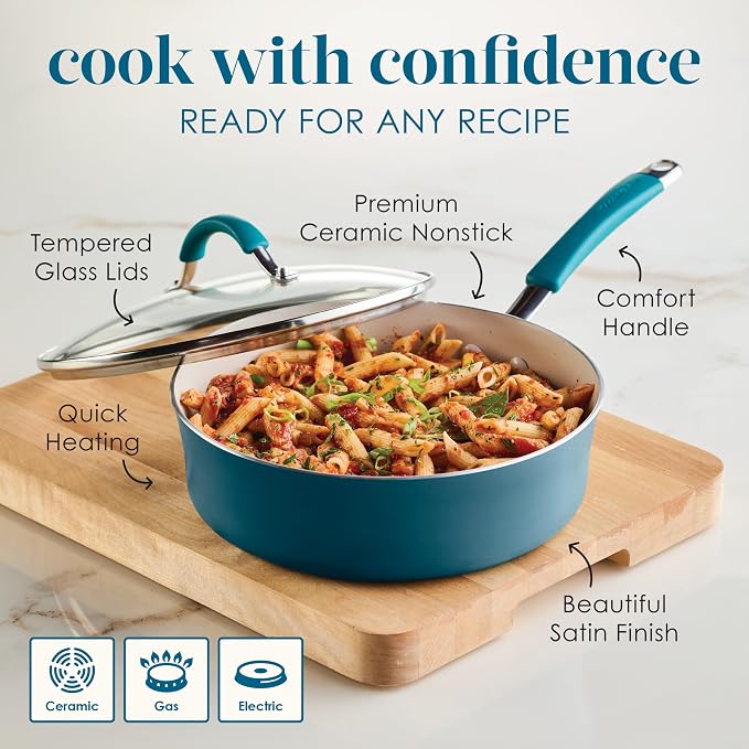 Rachael Ray Cucina Ceramic Nonstick Saute Pan - Image 6