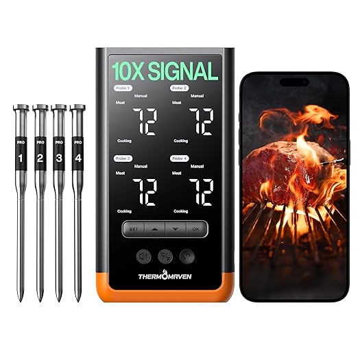 ThermoMaven Wireless Bluetooth Smart Meat Thermometer: Standalone Base by ThermoMaven