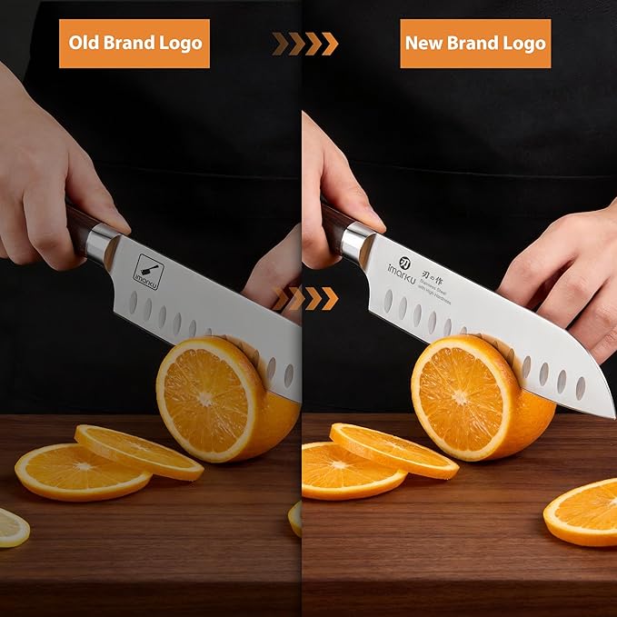 imarku Chef Knife 7 Inch Kitchen Knife Ultra Sharp Santoku Knife - Image 6