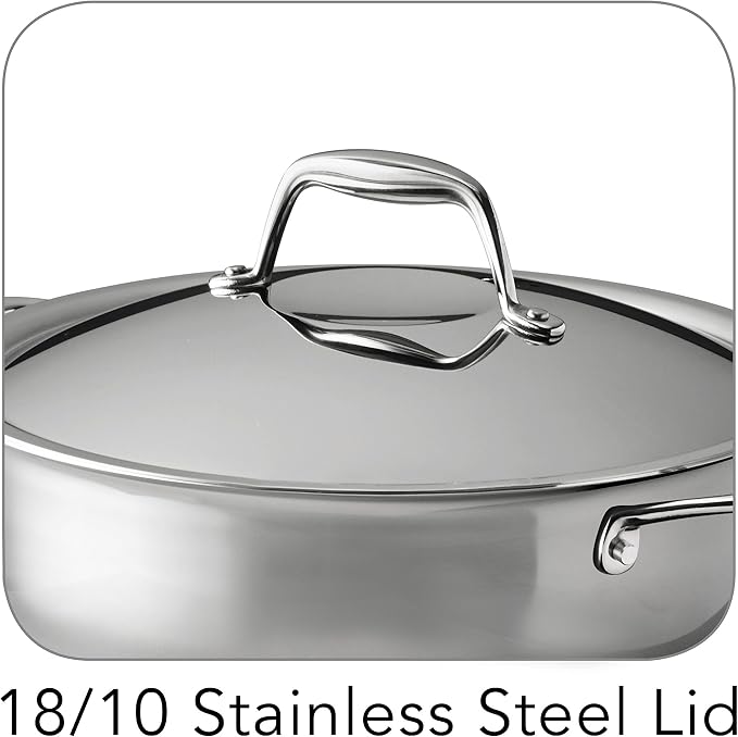 Tramontina Signature Tri-Ply Clad Stainless Steel 4-Quart Universal Pan - Image 4