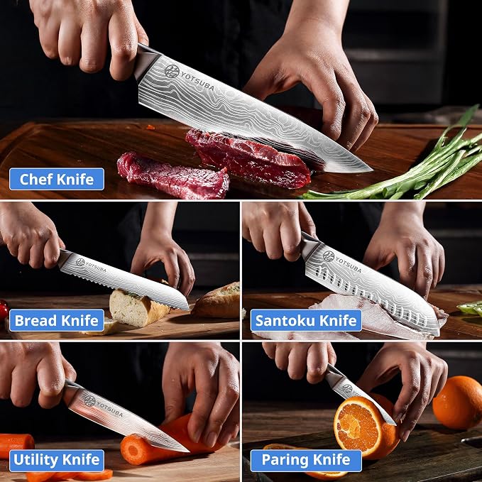 YOTSUBA 5 PCS Kitchen Knife Set, Professional Razor Sharp Japanese Knife Set - Image 5
