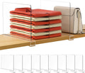 HBlife 9 Pack Clear Shelf Dividers, Vertical Purse Organizer by HBlife