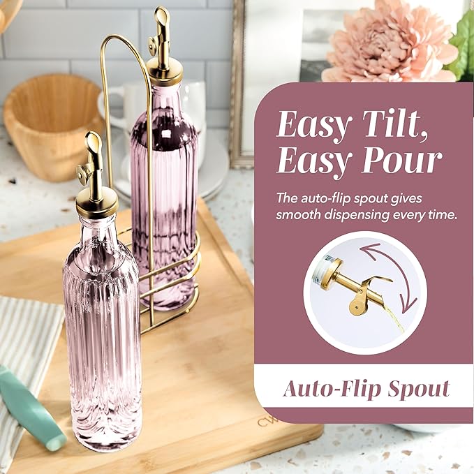 COOK WITH COLOR Glass Olive Oil Bottle Dispenser - Image 3