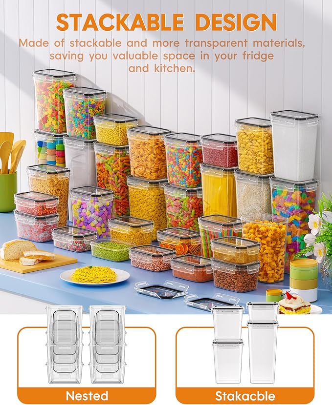 KEMETHY 30 PCS Airtight Food Storage Containers - Image 6