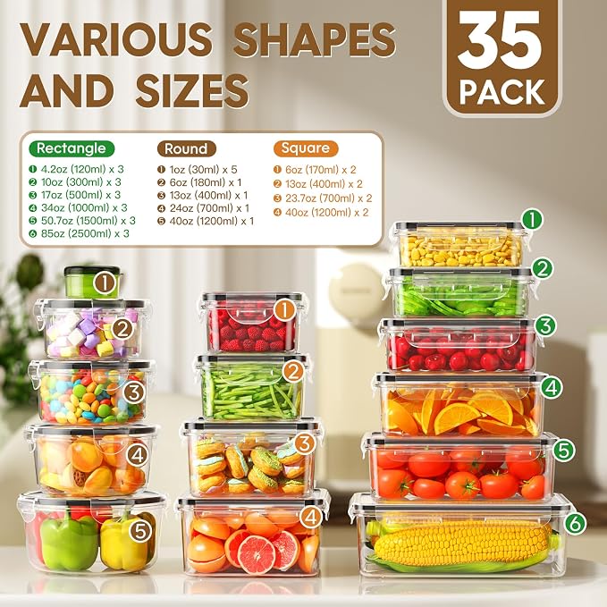 70 PCS Food Storage Containers - Image 2