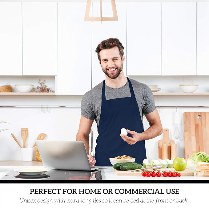 GREEN LIFESTYLE 12 Pack Professional Chef Apron – Grilling Aprons - Image 5