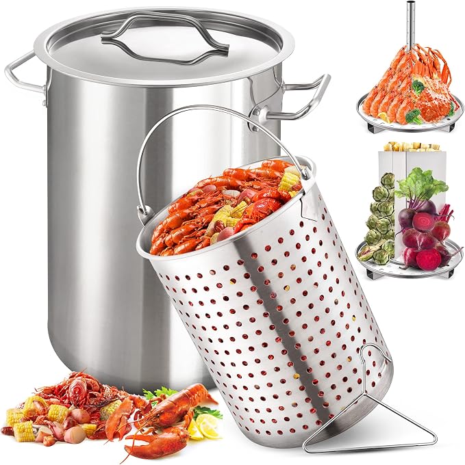 ARC 32QT Stainless Steel Stock pot 6-Piece by ARCUSA