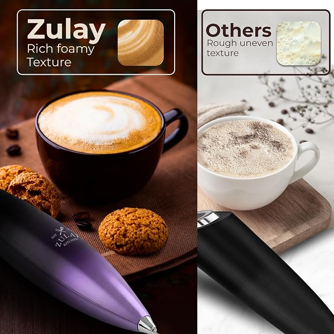 Zulay Kitchen Patented Tornado Triple Whisk Milk Frother - Image 6