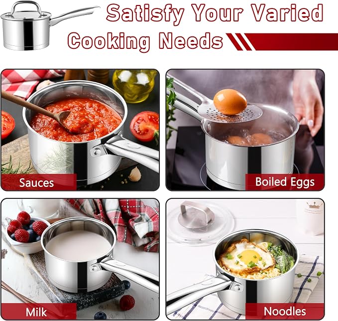 P&P CHEF 1 Quart & 2 Quart Saucepan - Image 5
