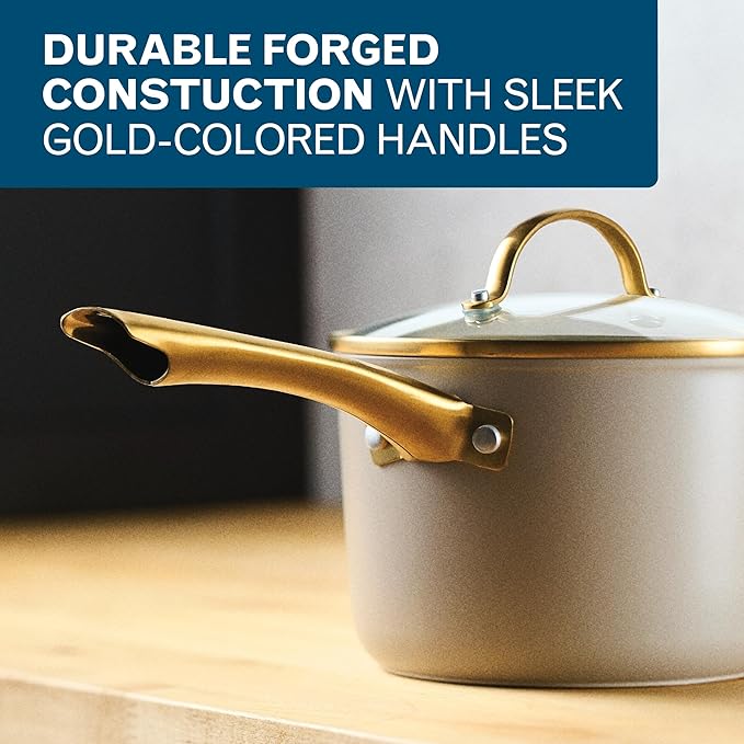Farberware Forged Induction Ceramic Nonstick Sauce Pan/Soup Pot, Dishwasher Safe - Image 6