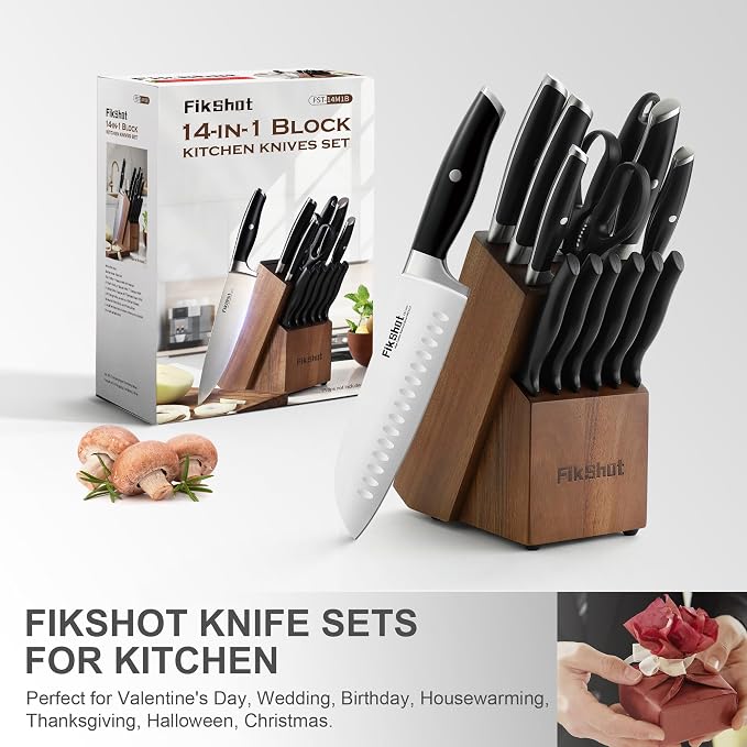 Fikshot Knife Set – German Stainless Steel, Ultra-Sharp, 14-Piece - Image 9