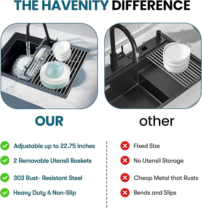 Havenity™ Expandable Roll Up Dish Drying Rack - Image 8