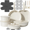 26 Pcs Pots and Pans Set Non Stick, Ceramic Cookware Set Non Toxic by OzawaBear
