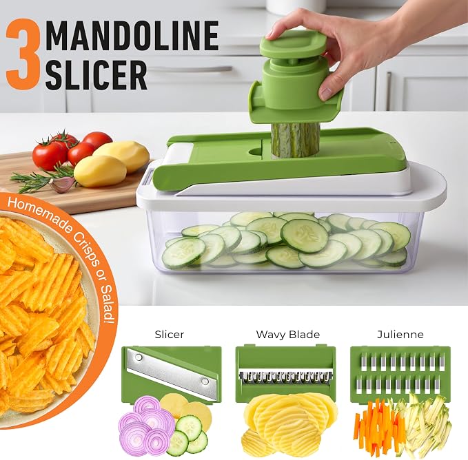 Mueller Pro-Series 10-in-1, 8 Blade Vegetable Chopper, Onion Mincer, Egg Slicer - Image 6