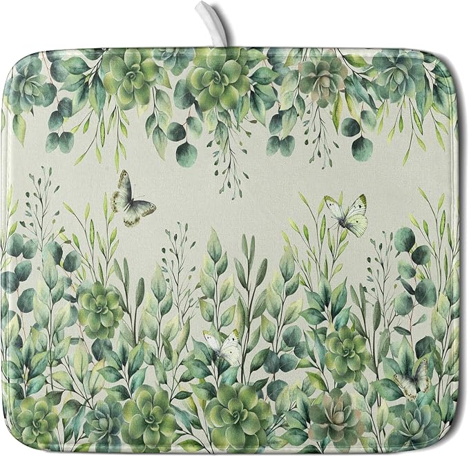 Giwawa Spring Summer Leaf Dish Drying Mat by Giwawa