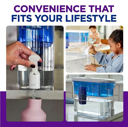 PUR 30-Cup Countertop Water Filter Dispenser, 1 Genuine PUR Filter, 2-in-1 - Image 5
