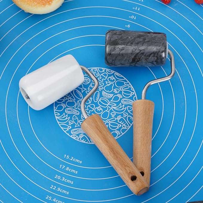 Tianman Small Marble Rolling Pin Pizza Roller, Marble Pastry Roller Non-Stick - Image 9
