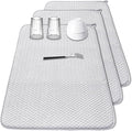 3 Pcs XXL Dish Drying Mat, Absorbent Microfiber Dishes Drainer Mats, Large Size by Meirrnyyu