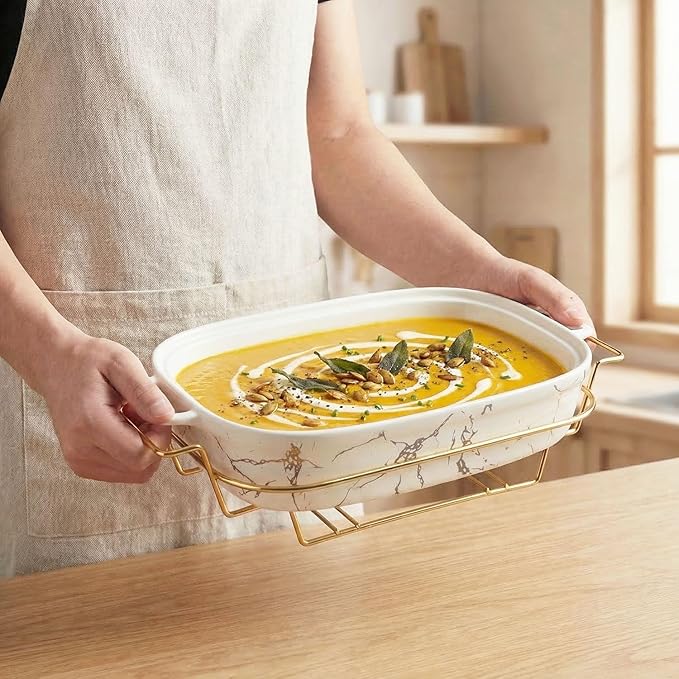 10" x 6" Ceramic Casserole Dish - Image 5