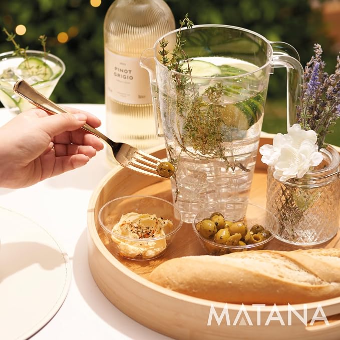MATANA 6 Pack Clear Water Pitchers - 52 oz Plastic Beer Pitcher - Image 6