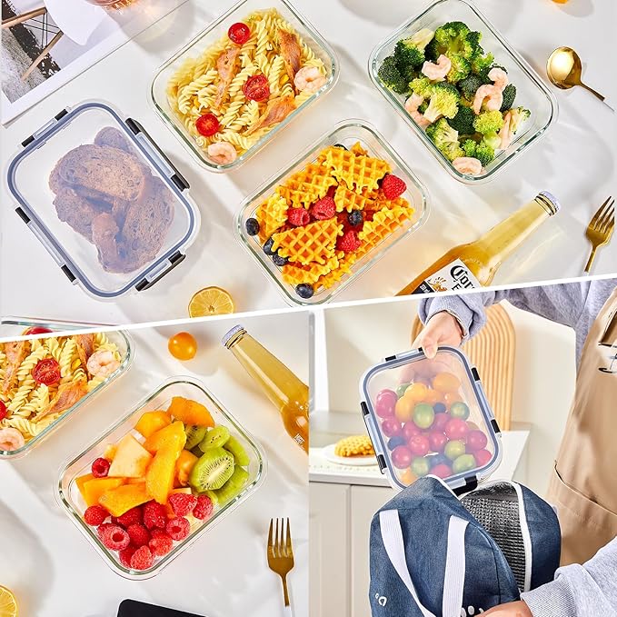 Liuruiyu 8 Pack 36OZ Glass Food Storage Containers - Image 7