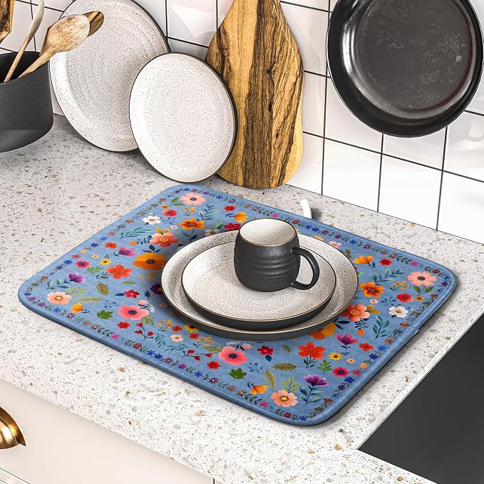 Lovely Flowers Dish Drying Mat - Image 5