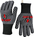 QUWIN BBQ Gloves, Oven Gloves, 1472℉ Extreme Heat Resistant, Grilling Gloves by QUWIN