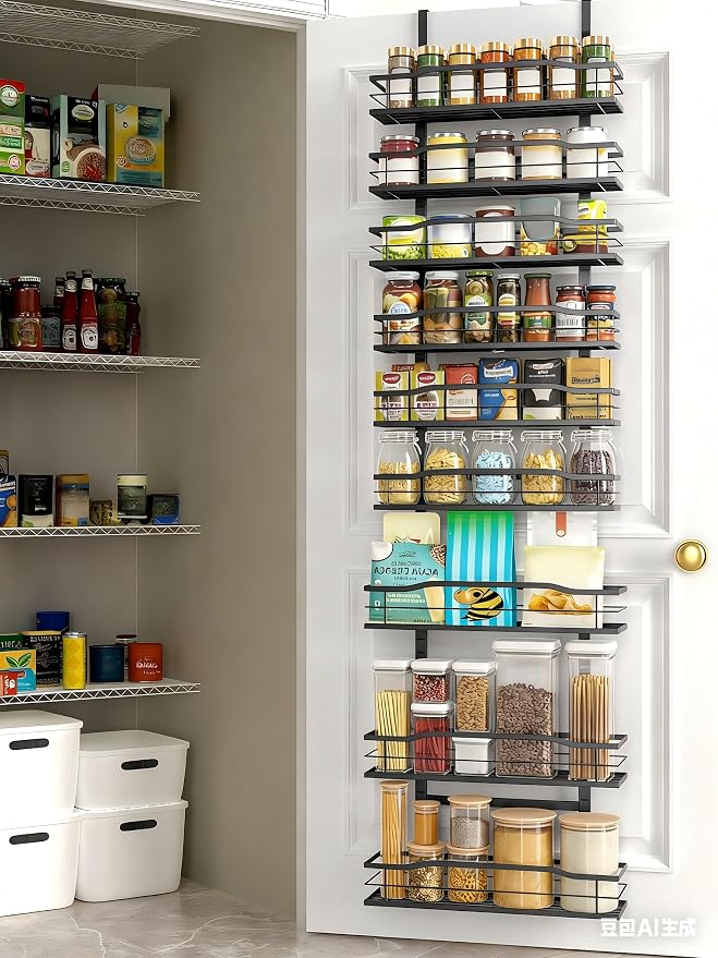 Moforoco White 9-Tier Over The Door Pantry Organizer, Pantry Organization And - Image 7