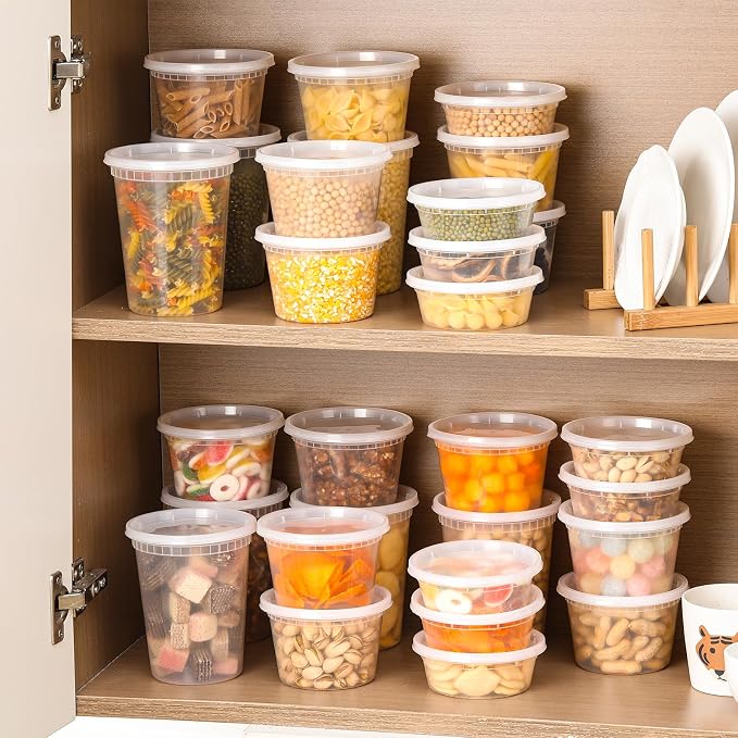 AOZITA 24 Sets Plastic Deli Food Containers - Image 5