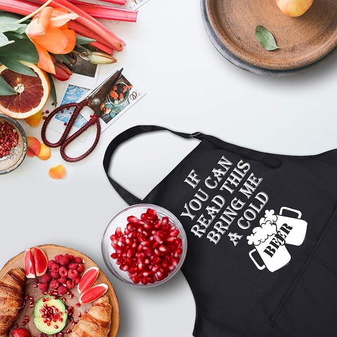 Rosoz Funny BBQ Black Chef Aprons - Image 2