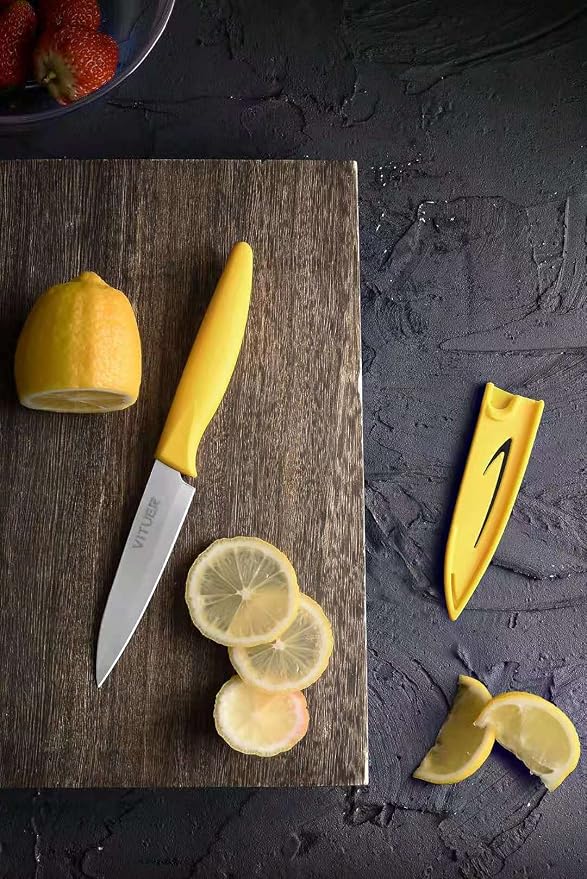 VITUER Paring knife, 4 Inch Peeling Fruit and Vegetable Knife, Ultra Sharp - Image 2