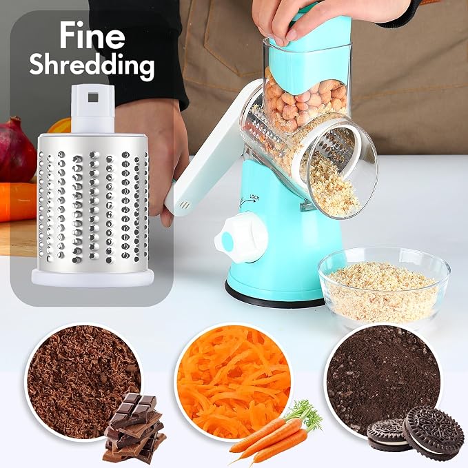 Cheese Grater Hand Crank, Rotary Vegetable Shredder - Image 2