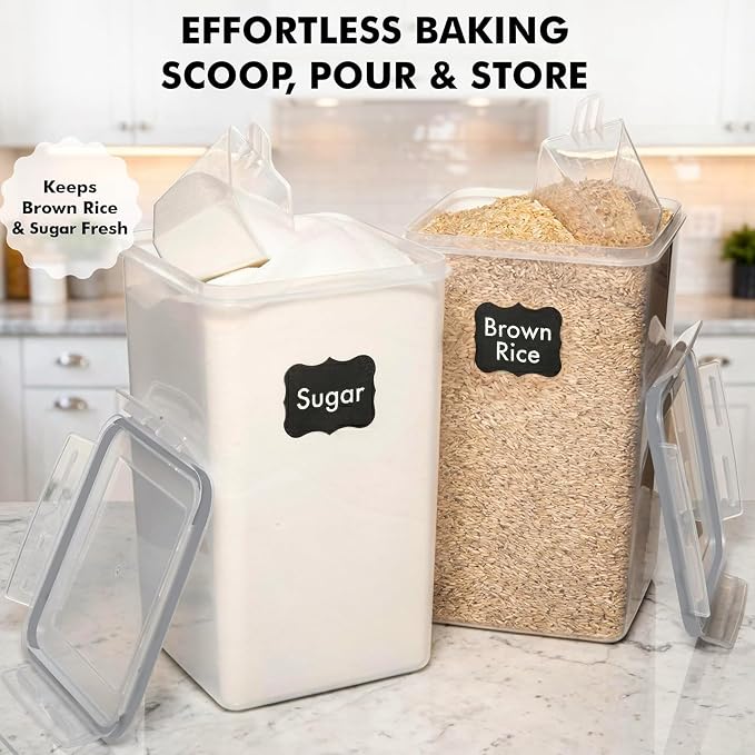 WHITE FEATHER SUPPLIES 2 PC Large Food Storage Containers - Image 4