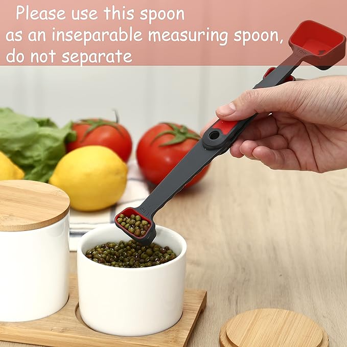 Collapsible Silicone Soft Measuring Cups and Measuring Spoons, 8 pieces - Image 5
