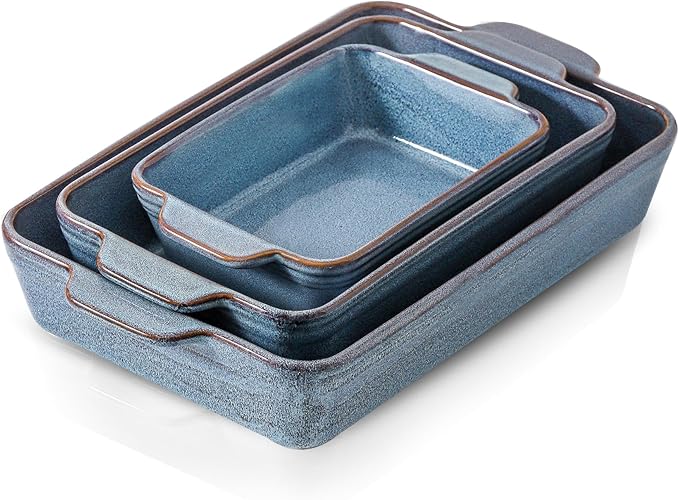 HVH 9x13 Baking Dish Set, Large Casserole Dishes by HVH