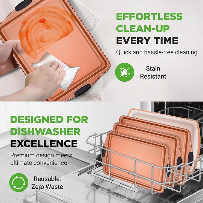 NutriChef 5‑Piece Non‑Stick Bakeware Set – Premium Carbon Steel Baking Pans Set - Image 7