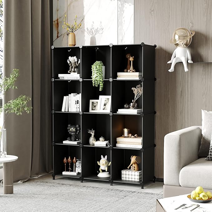 AWTATOS Cube Storage Organizer Closet Storage Shelves DIY Stackable Plastic - Image 6