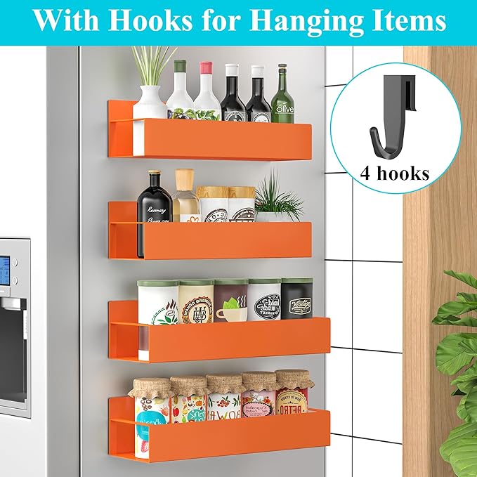 HuggieGems 4 Pack Magnetic Spice Storage Rack Organizer - Image 2