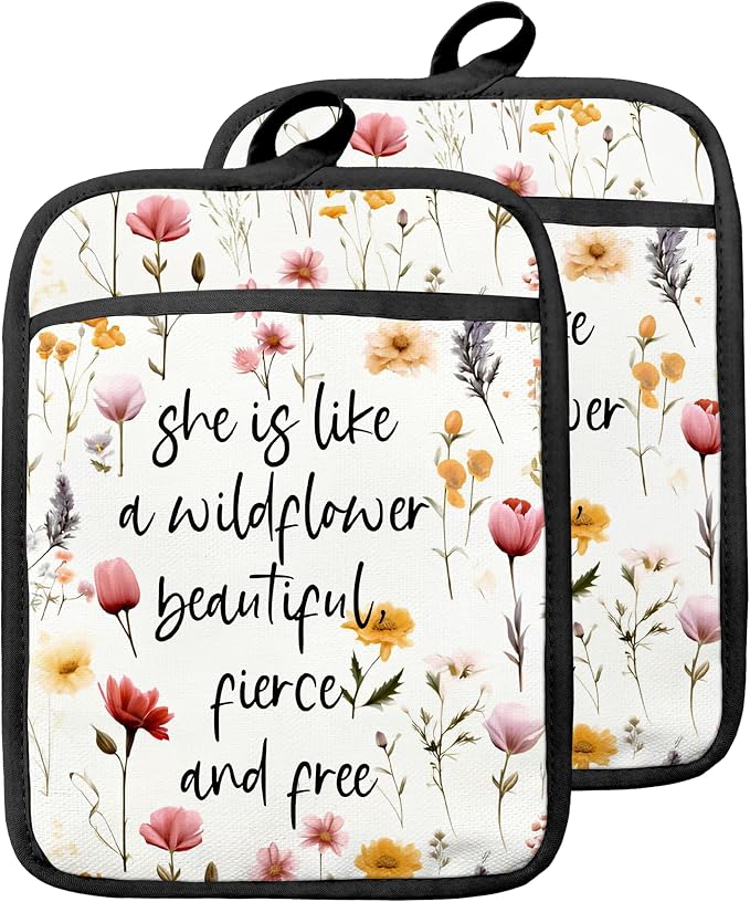 Inspirational Floral Pot Holders by Unknown