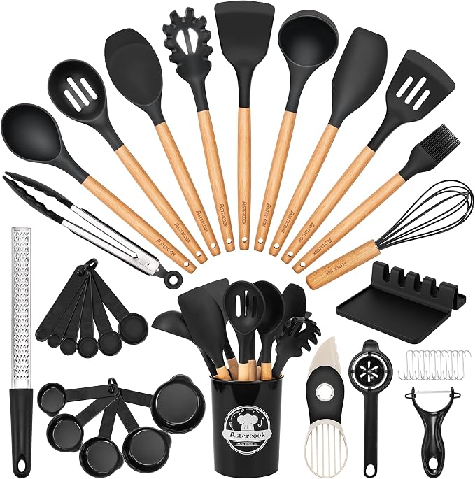 Astercook 39 PCS Kitchen Utensils Set, Silicone Cooking Utensil Sets by Astercook