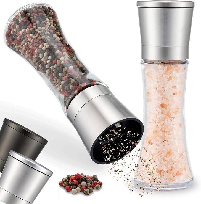 ZOLMER® Premium Stainless Steel Salt and Pepper Grinder Set manual | Adjustable by Zolmer