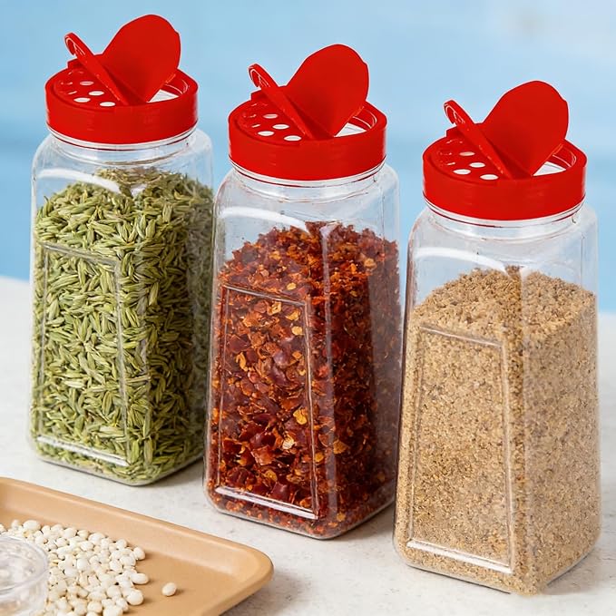 Yopay 8 Pack Large Spice Jar, 32oz Seasoning Shaker, Plastic Spice Container - Image 4