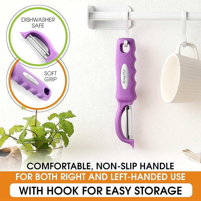 Spring Chef Premium Swivel Vegetable Peeler, Comfortable Handle and Ultra Sharp - Image 6