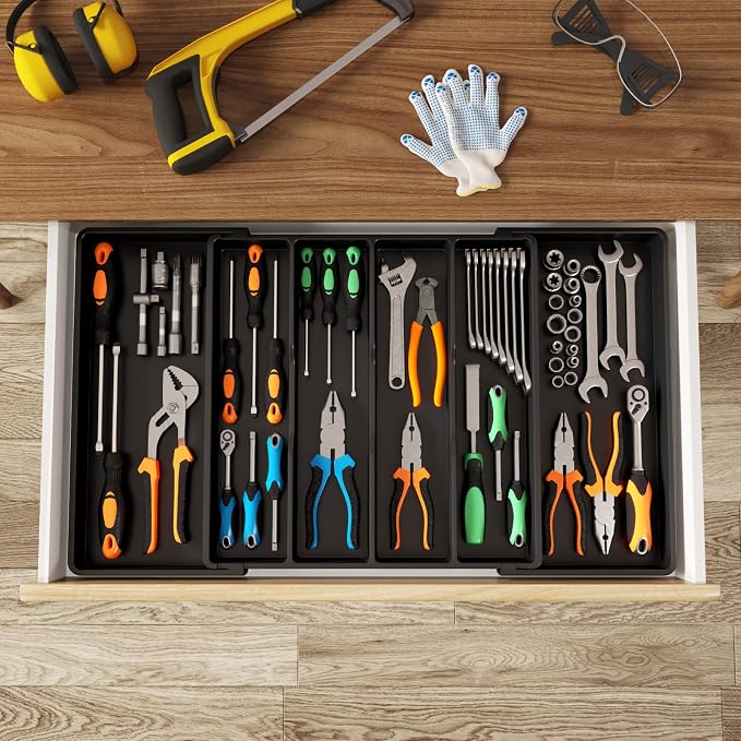 Lifewit Utensil Organizer for Kitchen Drawers, Expandable Cooking Utensil Tray - Image 9