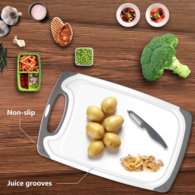 Cutting Boards for Kitchen, Plastic Chopping Board Set of 4 - Image 2