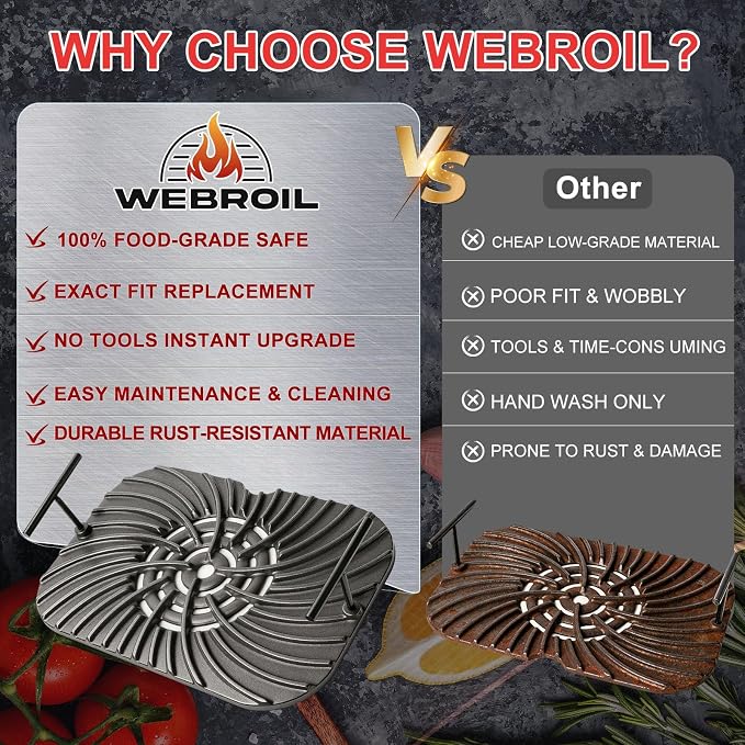Grill Grate for Ninja Foodi FG551 Grill Accessories, Cast Iron Griddle Plate - Image 4