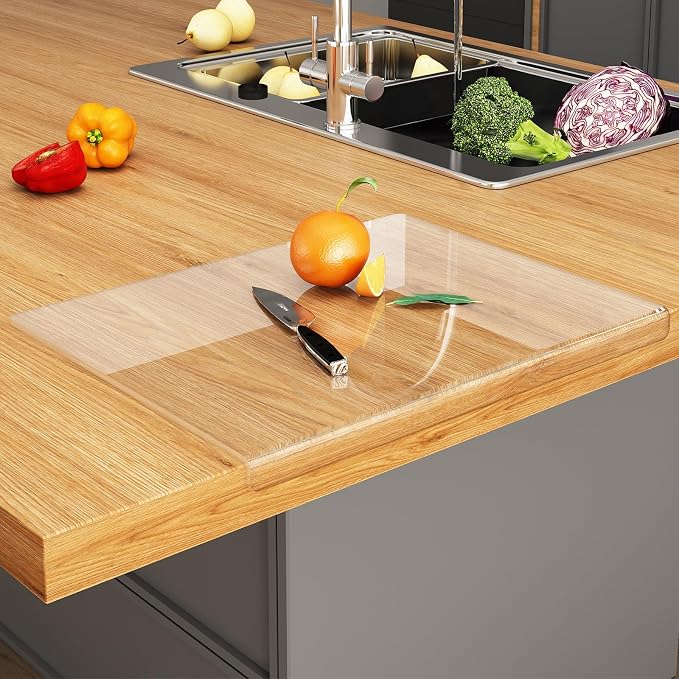 JJL Acrylic Cutting Board with Counter Lip, 36 x 24 Inches, and Vegetables by Unknown