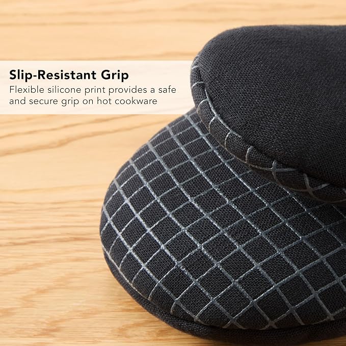 KITCHENAID Gourmet Series Gridlines Mini Oven Mitts 2-Pack Set, Heat Resistant - Image 7