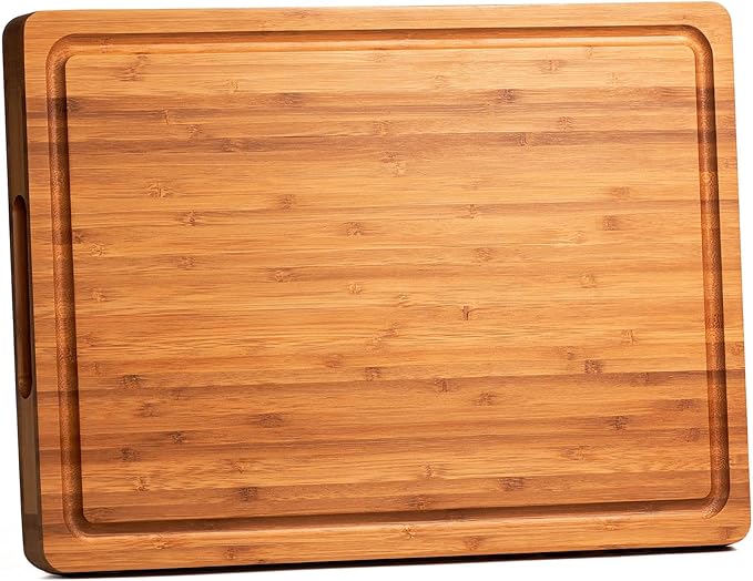 Allsum Bamboo Cutting Boards for Kitchen, Heavy Duty Wooden Chopping Block by ALLSUM