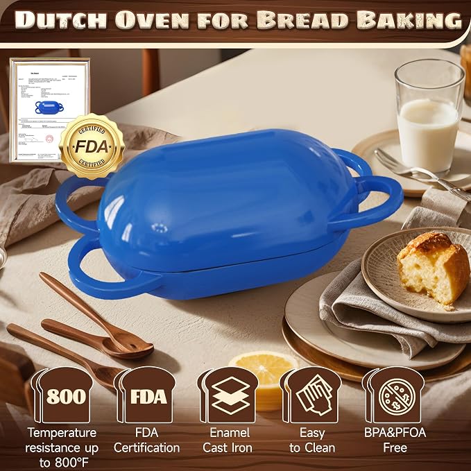 Enameled Cast Iron Oval Bread Oven - Image 5